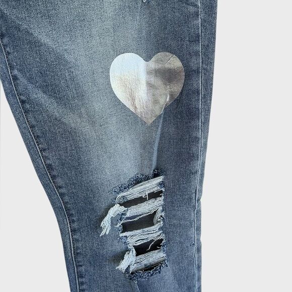 Juicy by Juicy Couture Distressed Straight Leg Jeans - Picture 3 of 9